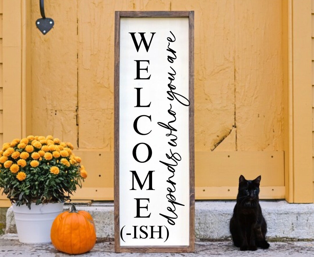 Welcome, Cute Front Porch, 4 Foot Welcome Sign Front Porch Decor ...