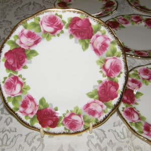 Royal Albert England Old English Rose Pattern Pie Plate 7 and 1/8