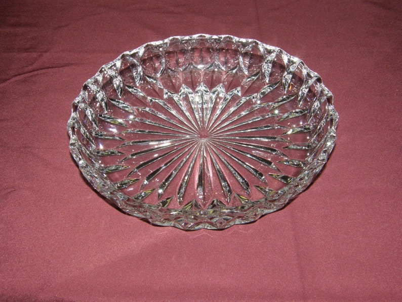 Crystal Serving Dish/Condiment Bowl. 9 Clear Cut Glass Etsy