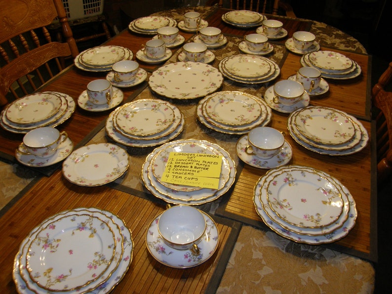 Stunning Limoges China Set Elite Works BAWO DOTTER Luncheon Etsy