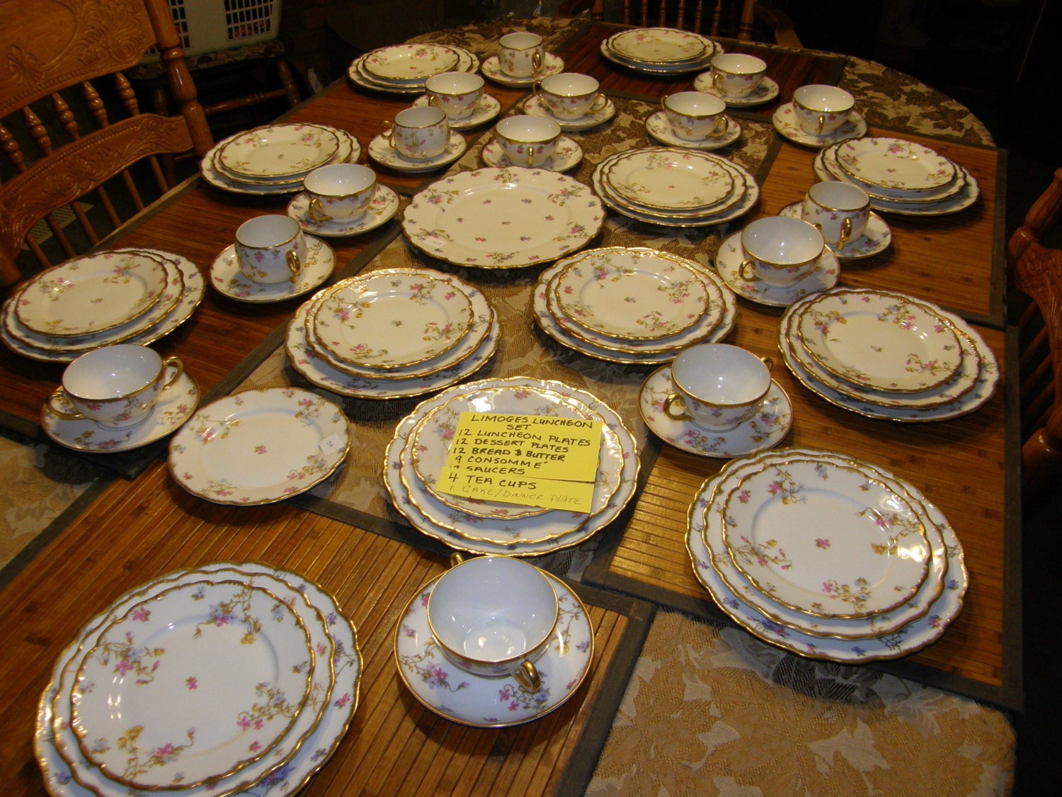 Stunning Limoges China Set Elite Works BAWO DOTTER Luncheon Etsy