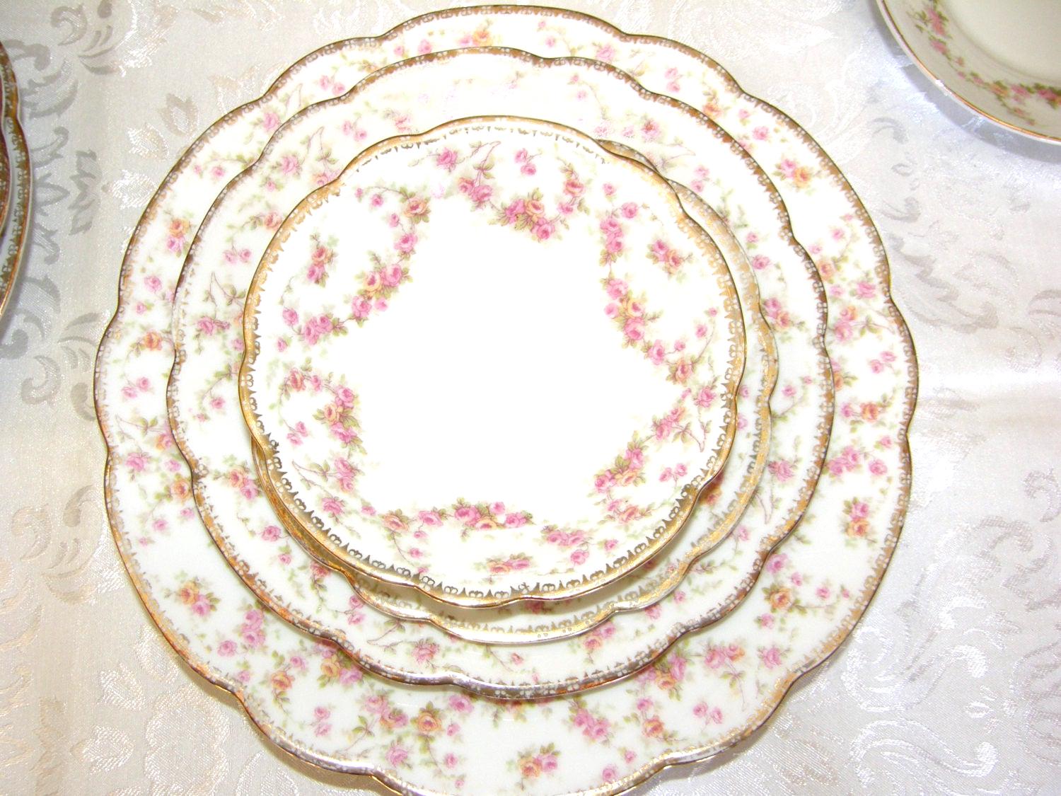 Staffordshire チャイニーズローズプレート 25cm2枚セット Staffordshire チャイニーズローズプレート 25cm2枚セット