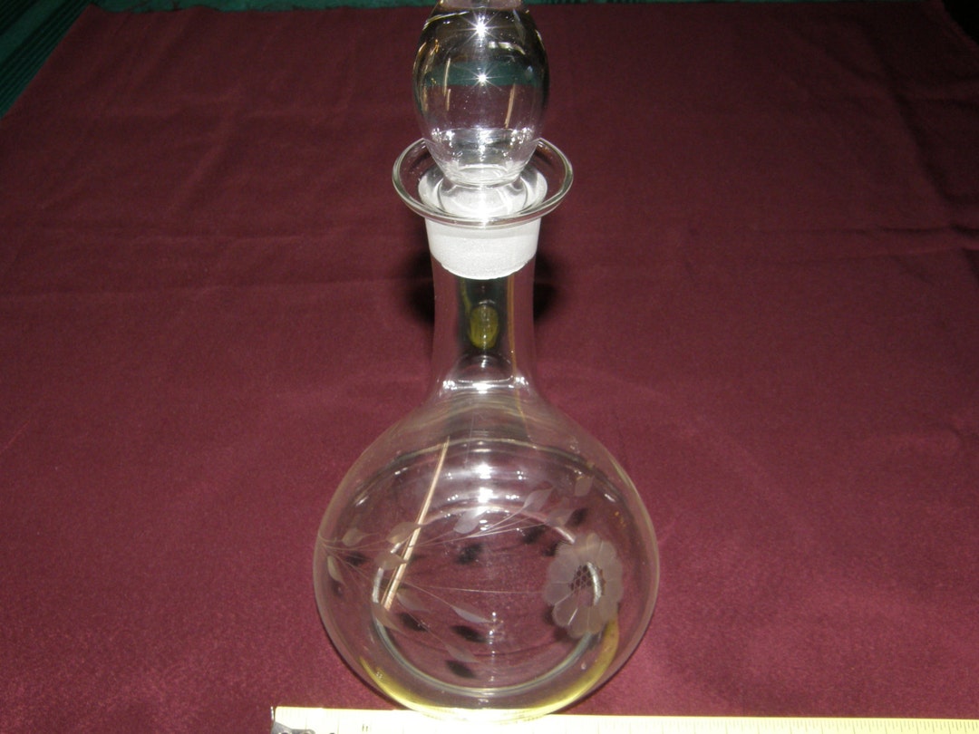 WJ Hughes Cornflower Crystal Decanter Etsy Canada