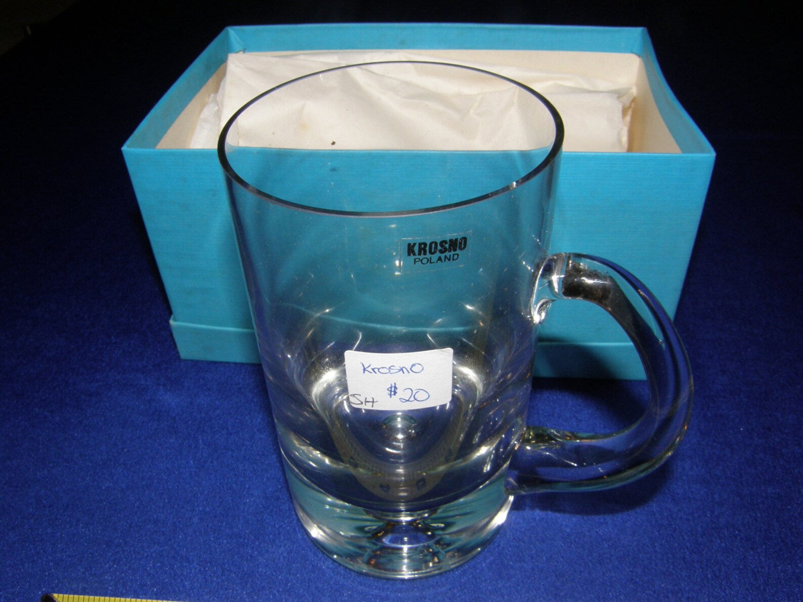 KROSNO POLAND GLASS Bubble Bottom Beer Mug Etsy