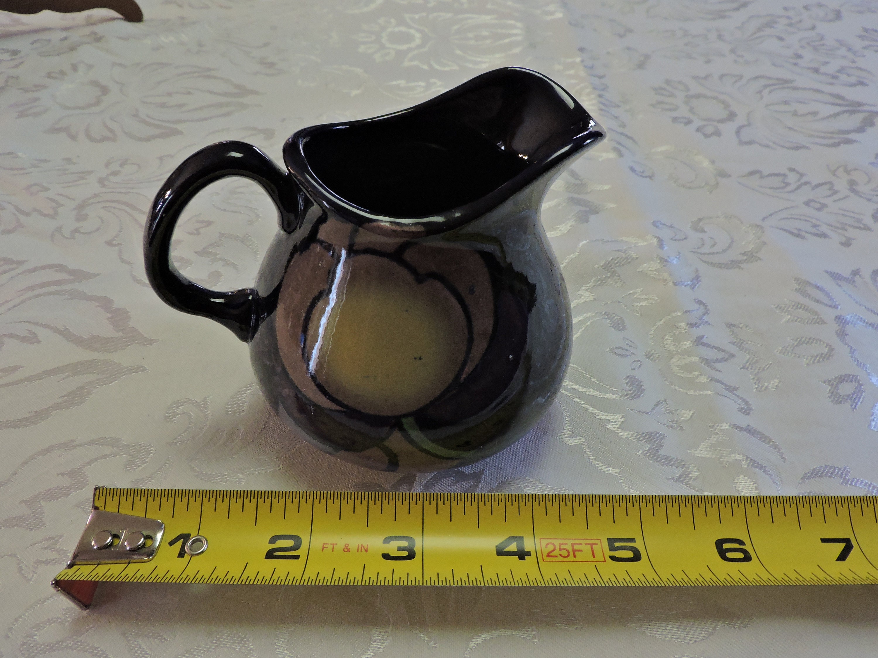 Early 1900s Early Colclough Royal Stanley Ware Pitcher and Stand - Set of 2