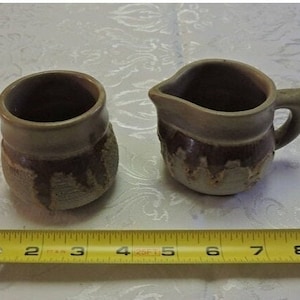 Clearance Center Laurentian Pottery Tundra Pattern Creamer and Open Sugar