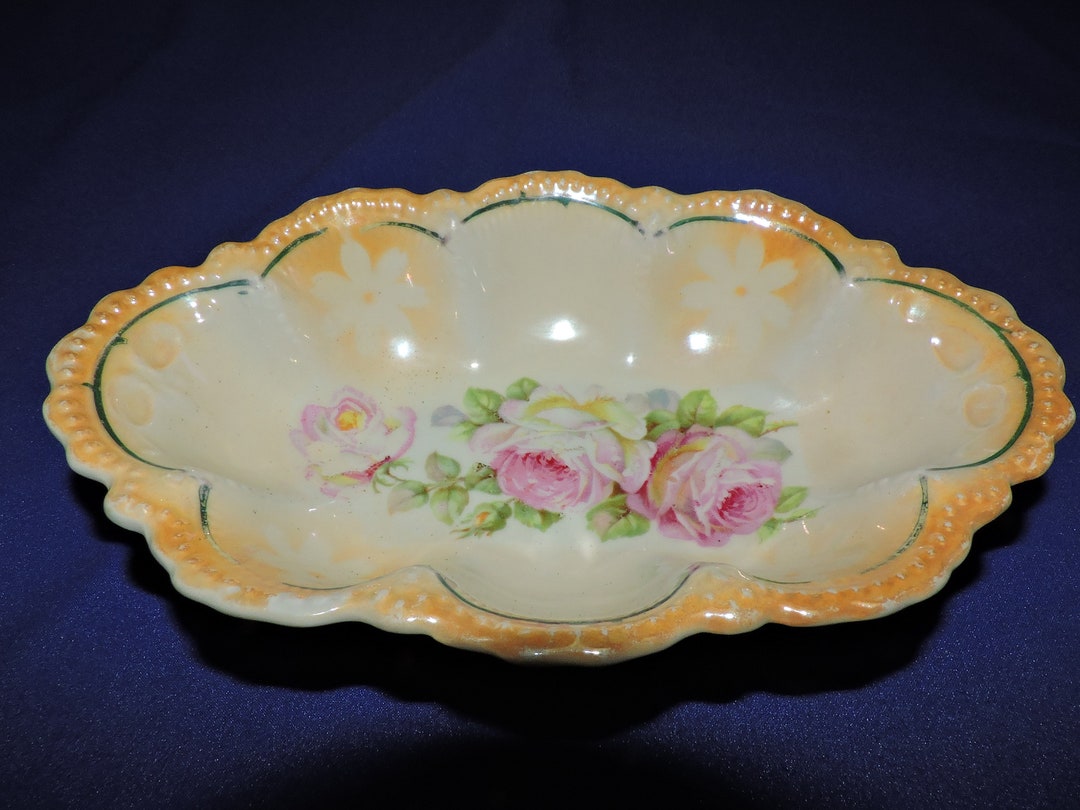 Vintage Leuchtenburg Germany Porcelain Celery Dish Home Decor Ceramic