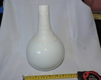 BJORN WIINBLAD Rosenthal Porcelain Bud Vase White Molded Bisque Embossed
