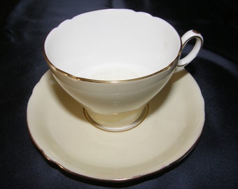 Shelley Pastel Soft Yellow Tea Cup and Saucer Mint condition