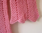 Vintage Sugar Pink Crochet Mini-Dress