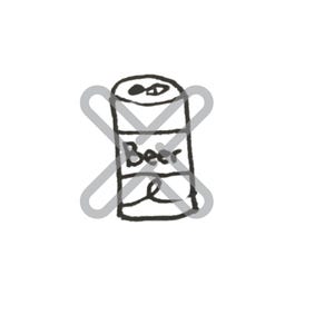 Hand-Drawn Beer Can Doodle | Digital Art Print for Beer Lovers / Alcohol Aficionados | Unique Black & White Illustration