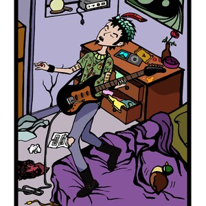Trent as The Fool in Tarot of Lawndale: Trent Lane From TV show Daria art Wall Art Painting poster Pop Art Print image 2
