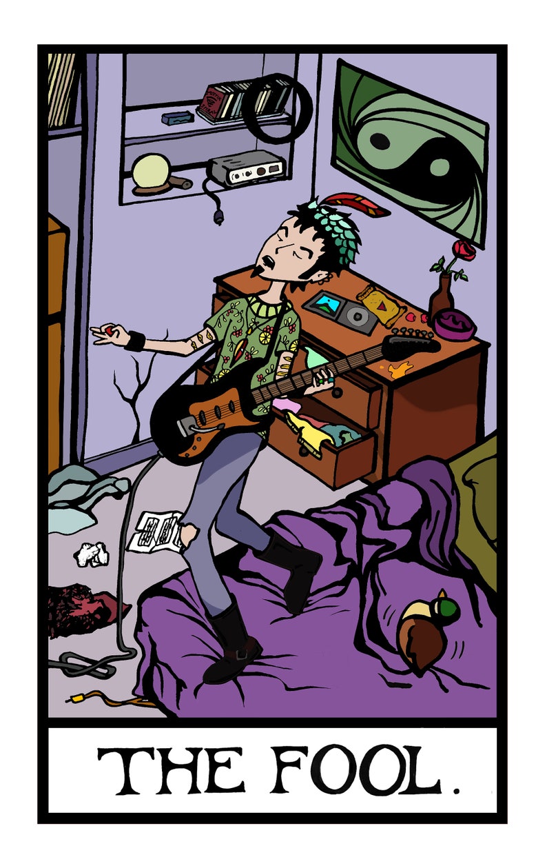 Trent as The Fool in Tarot of Lawndale: Trent Lane From TV show Daria art Wall Art Painting poster Pop Art Print image 2