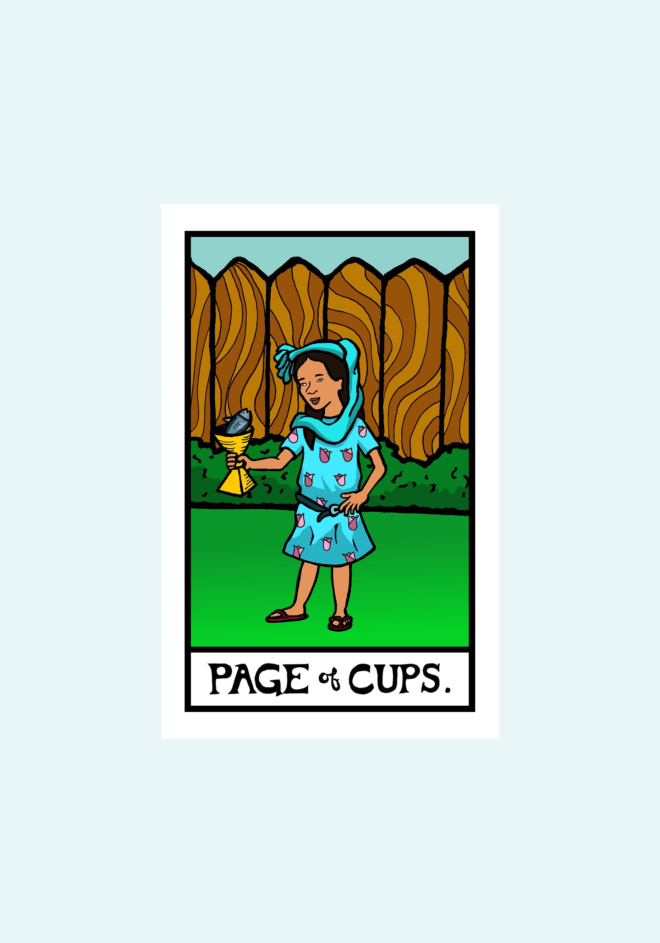 Connie Souphanousinphone as the Page of Cups in Tarot of Arlen King of the  Hill Hand-painted Wall Art Painting Poster Pop Art Print - Etsy Israel