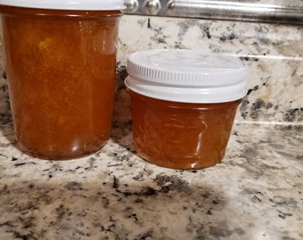 Roasted garlic habanero peach jam- unique flavor