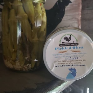 Farm fresh pickled okra