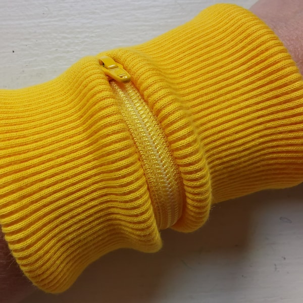 Puls-Tasche, gelb, gerippt