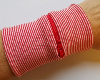 Puls-Tasche "rot/weiß" geringelt