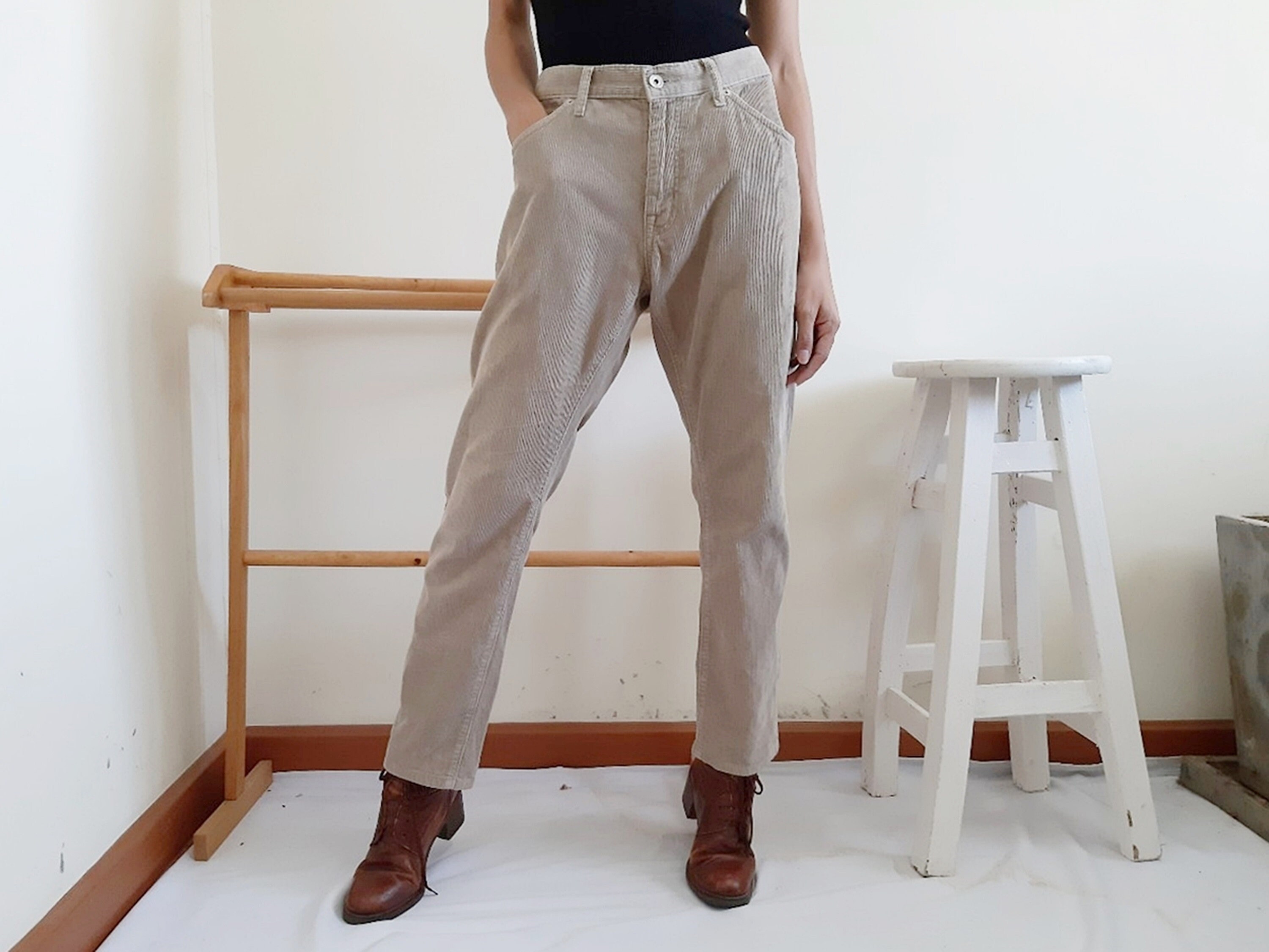 Vintage Brown Corduroy Pants Womens 