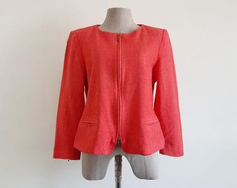 Vintage 90s Pierre Balmain Wool Full Zip Sweater Jacket Size
