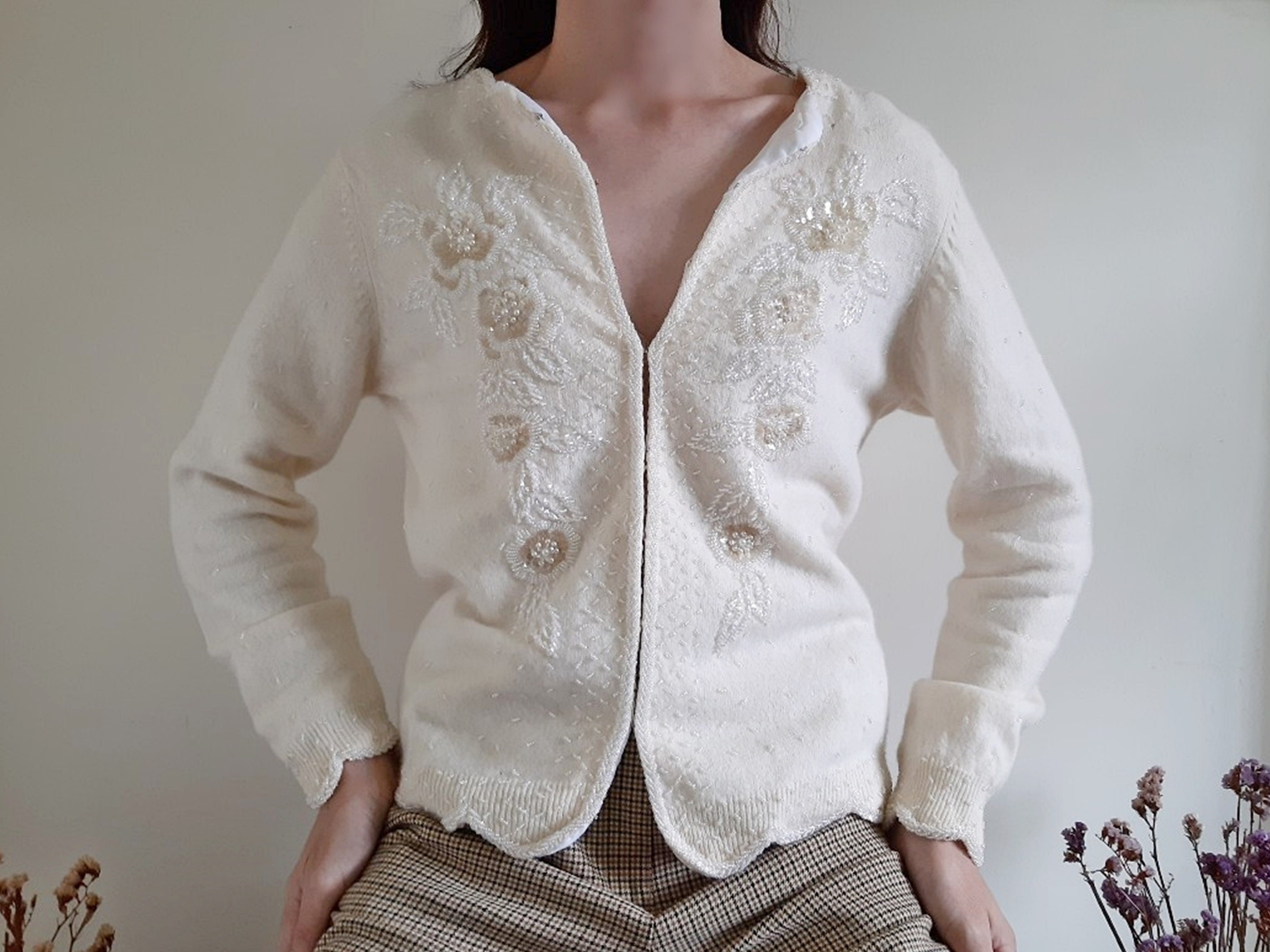 Cream Angora Sweater - Etsy