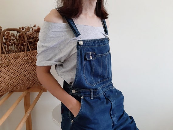 navy blue overalls womens
