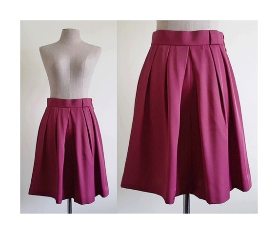 Purple Pleated Culottes Vintage High Waisted Culottes Womens Wide Leg  Shorts High Rise Culottes Polyester Culottes Small 27 Waist - Etsy