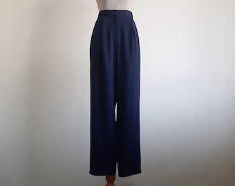 navy blue high waisted dress pants Wonder Woman Navy High Waist Straight Leg Trousers With Hem Split  Club L  London