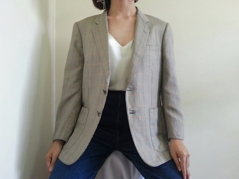 vintage houndstooth blazer