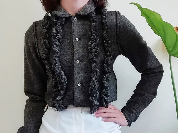 vintage ruffle blouse
