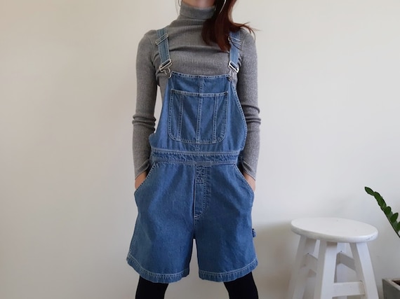BILL BLASS Vintage Blue Denim Overalls Womens Over