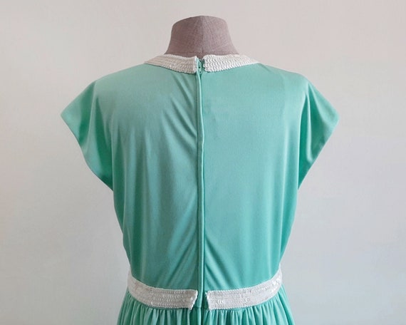 70s EMMA DOMB Green Maxi Dress Vintage Formal Dre… - image 9