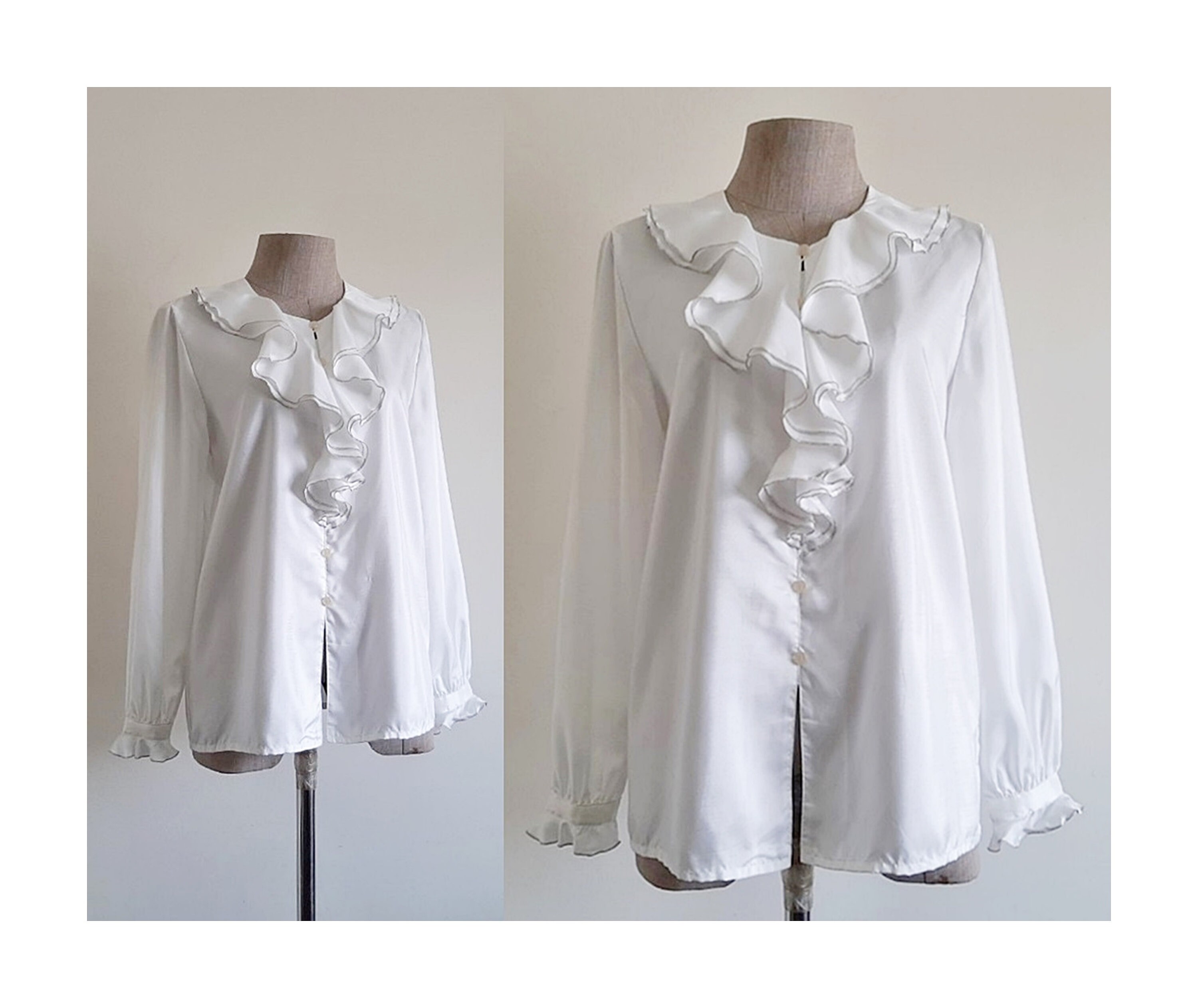 frilly white shirt womens