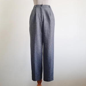 パンツ 1980s blue gray stripe slacks vintage Vintage Lee Pants - Blue Striped Tapered Leg 80's Trousers