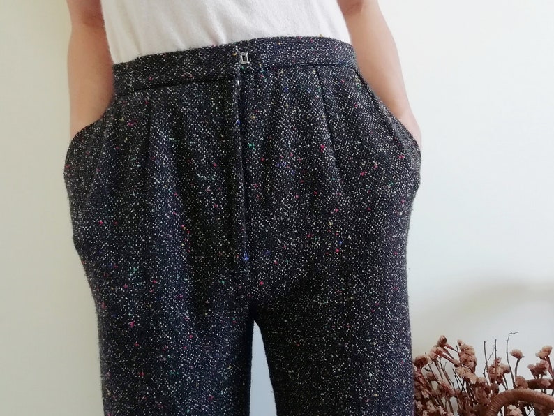 high waisted wool trousers womens