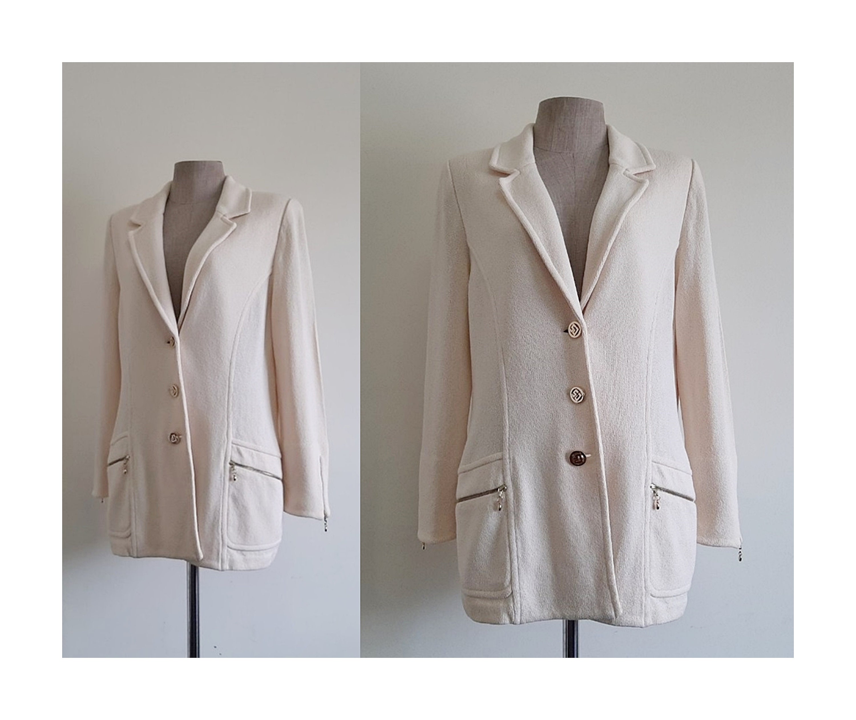 Cream Blazer Medium - Etsy