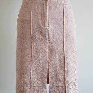 VERSUS Pink Mini Skirt Vintage Short Cotton Skirt Womens Straight Skirt Front Slit Skirt Tight Skirt Fitted Skirt With Pockets XXS 24 Waist image 2