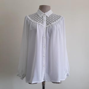 80s Sheer Shirt - Etsy