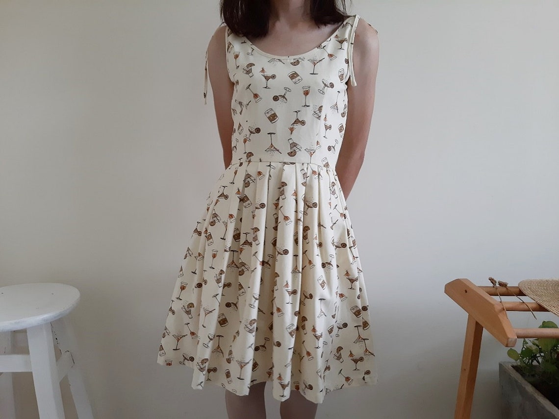 Cream Dress Womens Sundress Summer Dress Casual Dress Spring | Etsy