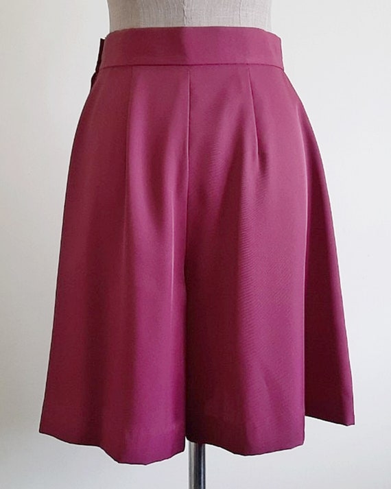 Purple Pleated Culottes Vintage High Waisted Culottes Womens Wide Leg  Shorts High Rise Culottes Polyester Culottes Small 27 Waist - Etsy