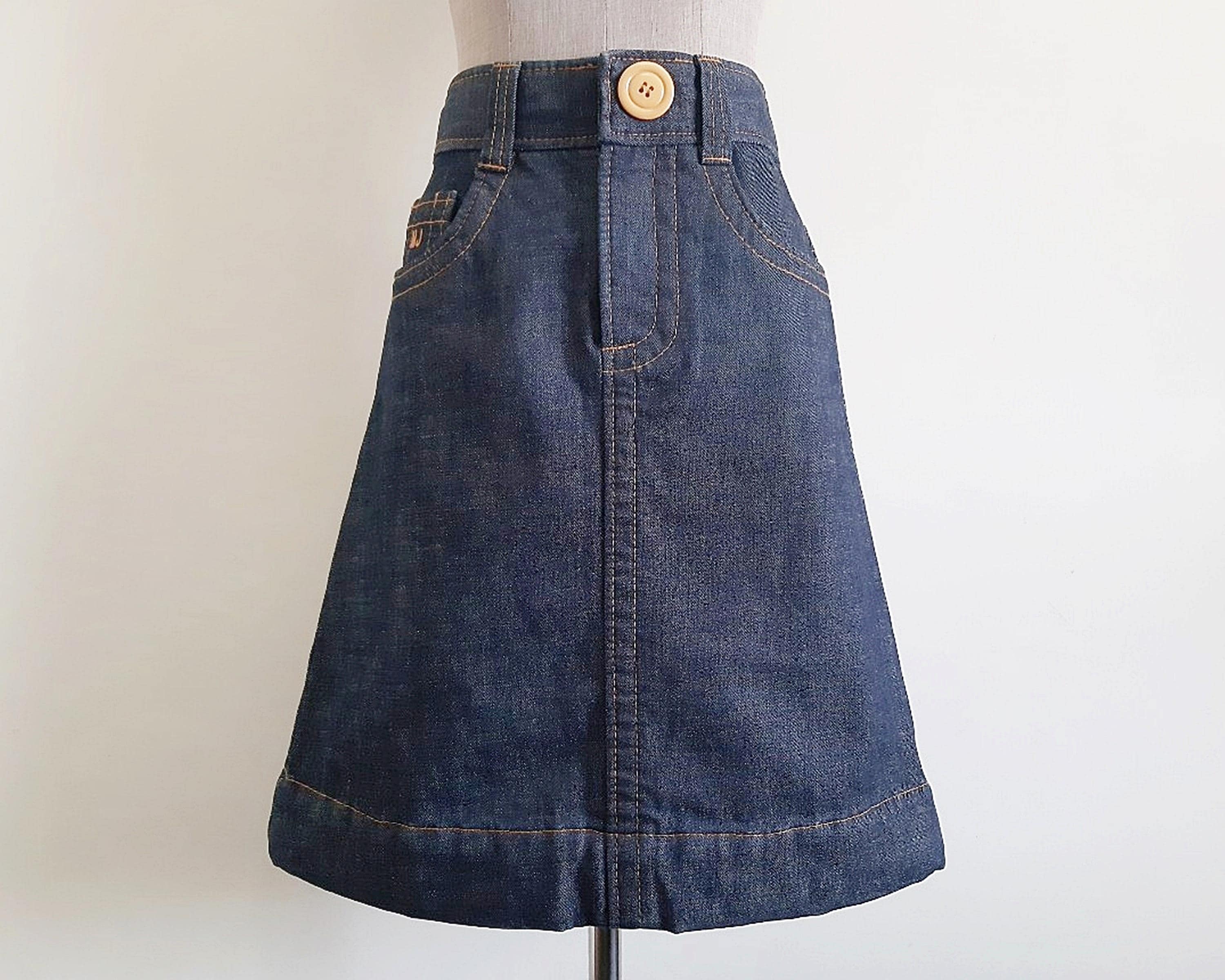スカート MARC JACOBS A-LINE DENIM SKIRT WITH CRYSTALS MARC JACOBS - Paneled Signature Denim Skirt Marc Jacobs