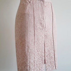 VERSUS Pink Mini Skirt Vintage Short Cotton Skirt Womens Straight Skirt Front Slit Skirt Tight Skirt Fitted Skirt With Pockets XXS 24 Waist image 5