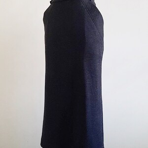 BYBLOS Black Midi Skirt Vintage Wool Skirt Womens Acrylic Skirt High Waisted Skirt Italian Skirt Winter Skirt With Pockets Medium 28 Waist image 6