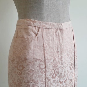 VERSUS Pink Mini Skirt Vintage Short Cotton Skirt Womens Straight Skirt Front Slit Skirt Tight Skirt Fitted Skirt With Pockets XXS 24 Waist image 6