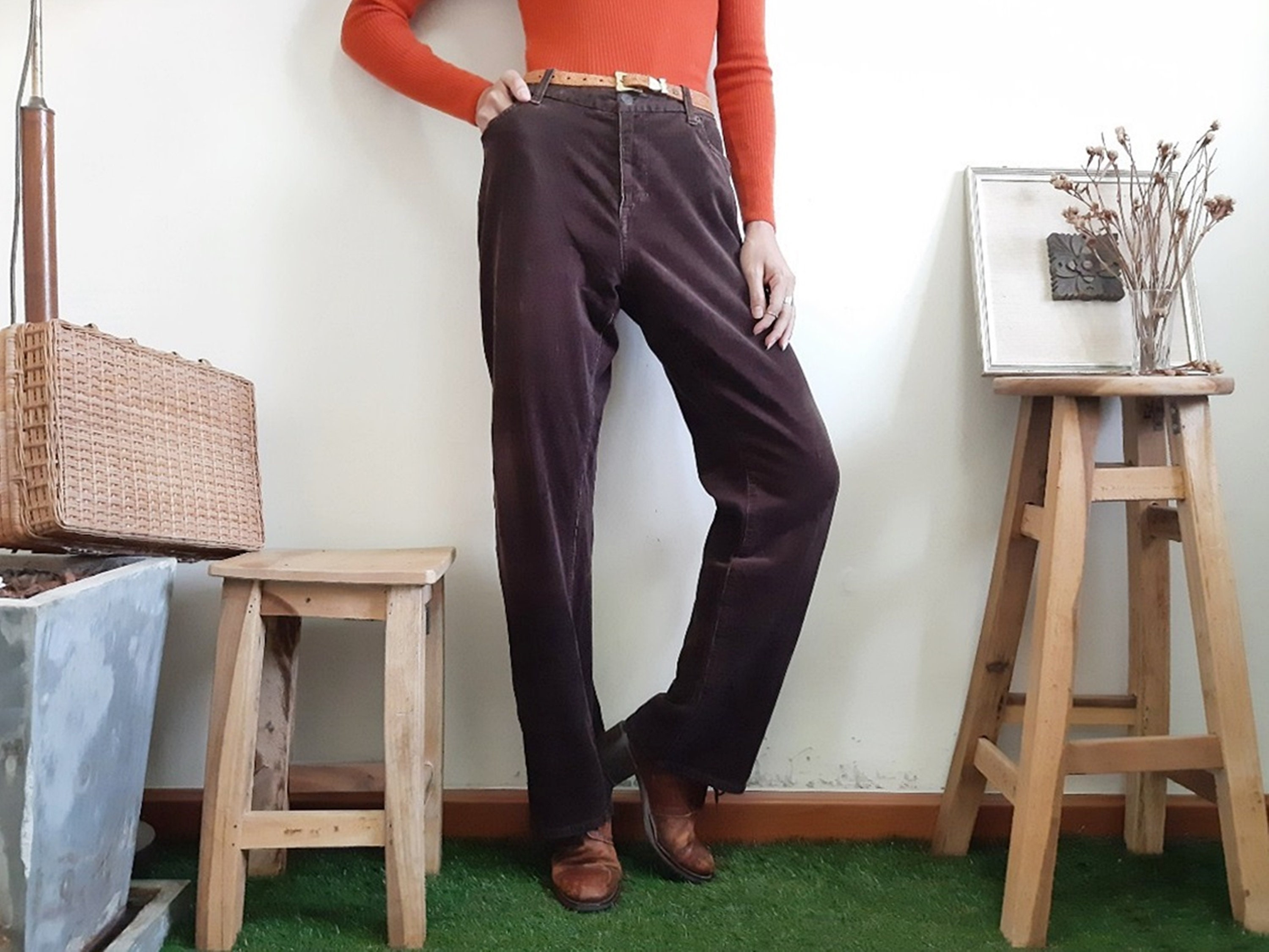 EDDIE BAUER Vintage Brown Corduroy 