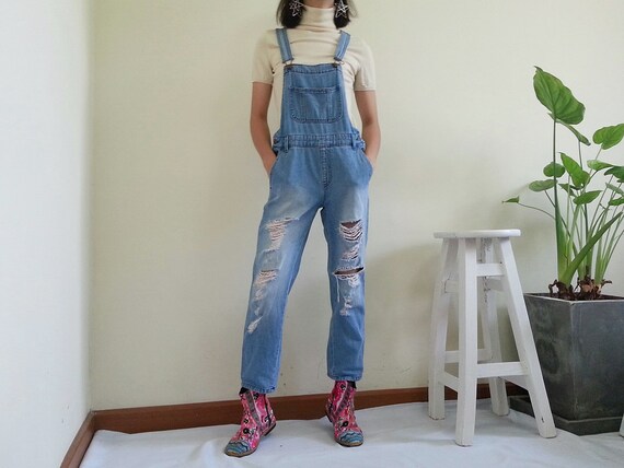 blue denim dungarees womens