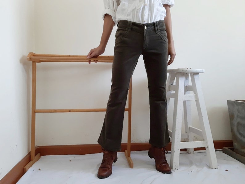 womens flared corduroy trousers