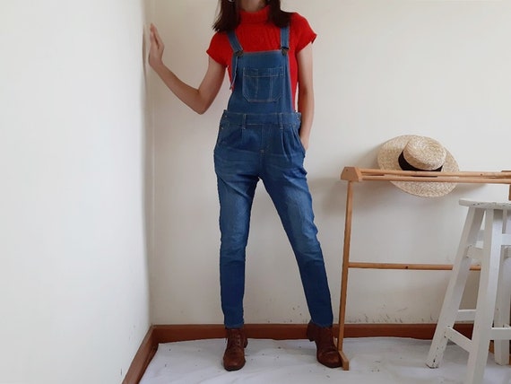 womens fabric dungarees