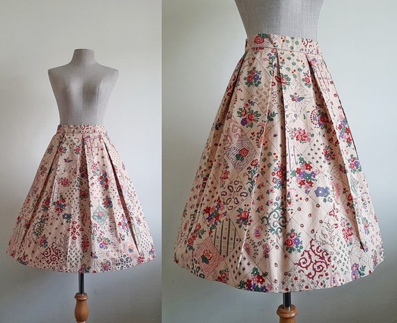 tea length floral skirt