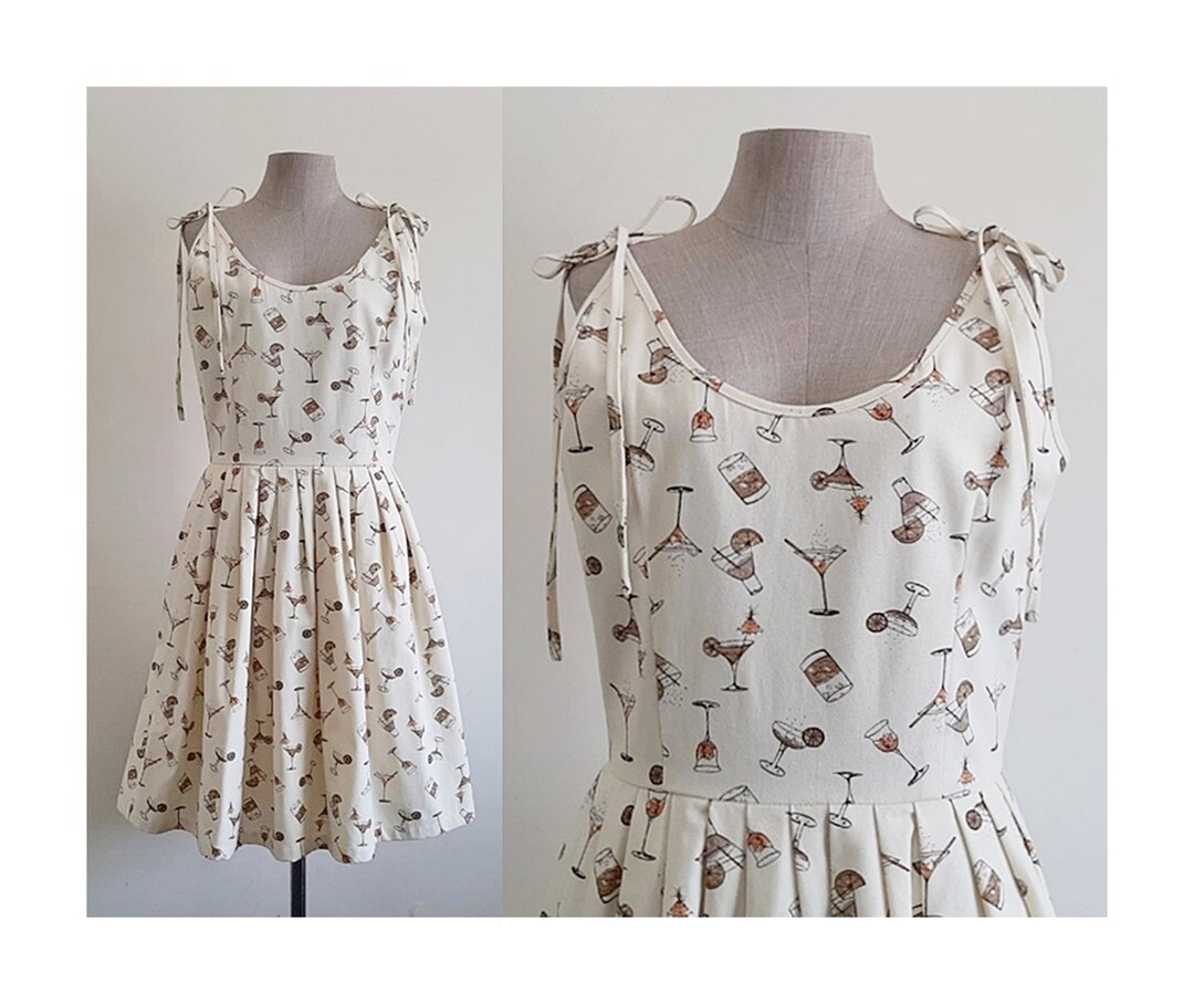 Creamy Canvas Striped Dress